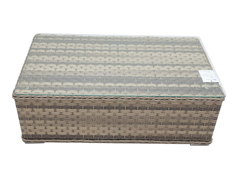 Bộ bàn ăn ngoài trời hiện đại, bộ bàn ghế mây nhôm mặt trên bằng gỗ tổng hợp, YQR-542A