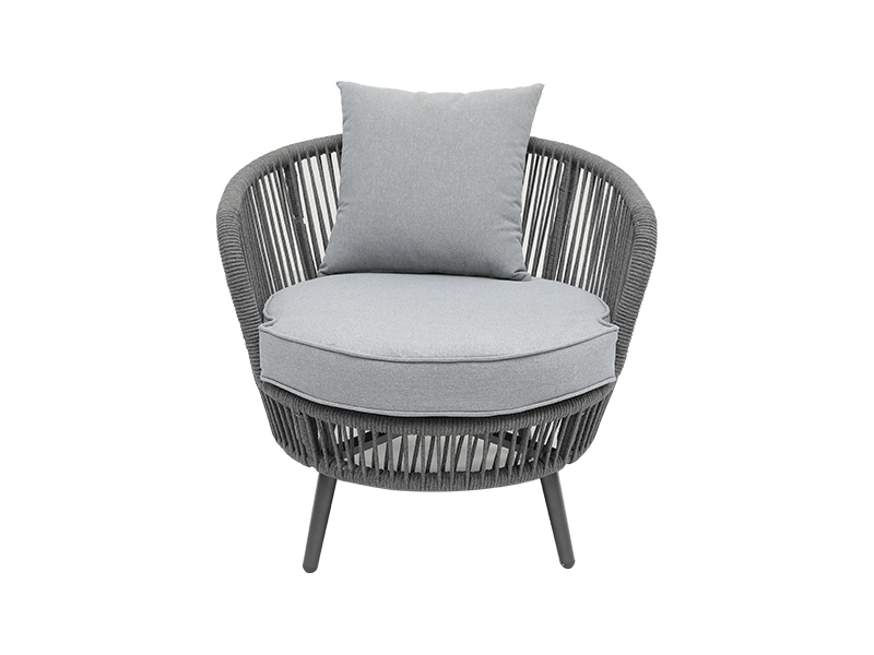 Vườn 3 Miếng Patio Bộ Bàn Ngoài Trời Dệt Dây Hiên Cuộc Trò Chuyện Bistro Bộ Có Đệm, Bộ Bàn Ghế Sân Trong YQC-2788