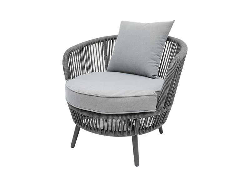 Vườn 3 Miếng Patio Bộ Bàn Ngoài Trời Dệt Dây Hiên Cuộc Trò Chuyện Bistro Bộ Có Đệm, Bộ Bàn Ghế Sân Trong YQC-2788