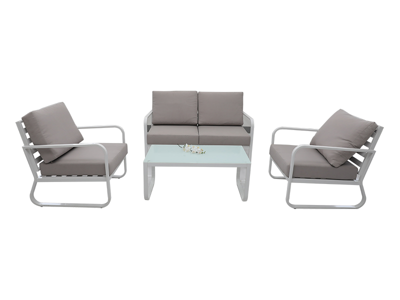 Bộ sofa nhôm, Bộ sofa 4 thiết kế KD, Sofa thư giãn ngoài trời