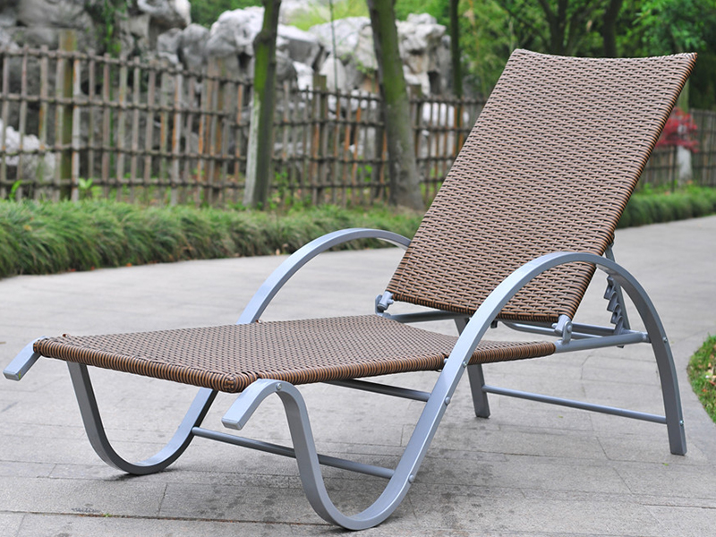 Phòng chờ wicker ngoài trời, giường ban ngày bằng nhôm, Wicker Lounge Lounge YQ-RB-401