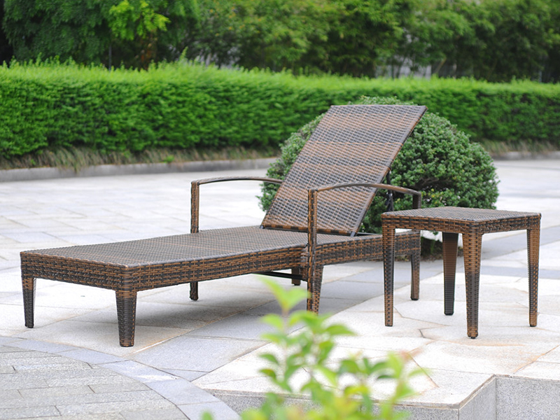 Phòng chờ Rattan ngoài trời, giường ghế tựa nhôm Rattan, Rattan Daybed YQ-RB-409