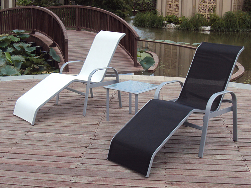 Phòng chờ dệt tổng hợp ngoài trời, giường ngủ, giường phơi nắng YQ-TB-439