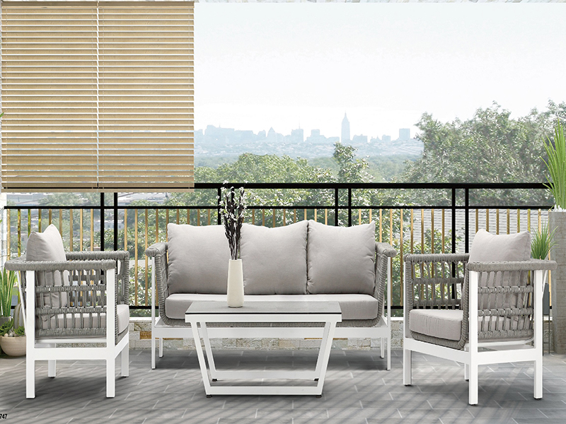 Bộ dây tròn dệt tay trang nhã Bộ ghế sofa Ghế bành YQC-2747