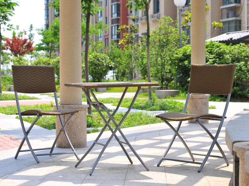 Bộ ghế gấp Rattan ngoài trời, đồ nội thất của 3 chiếc Foldin YQR-138